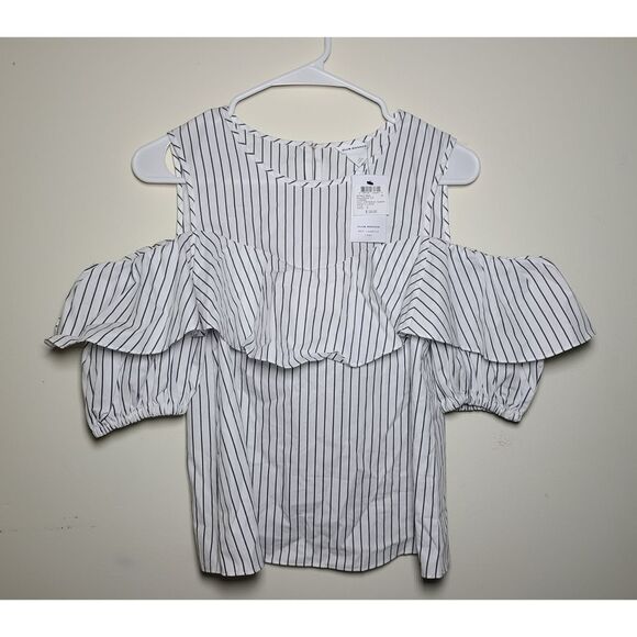 Club Monaco|Pallatona Striped Cold Shoulder Top, SMALL - Picture 3 of 7